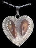 elk ivory sterling silver heart necklace